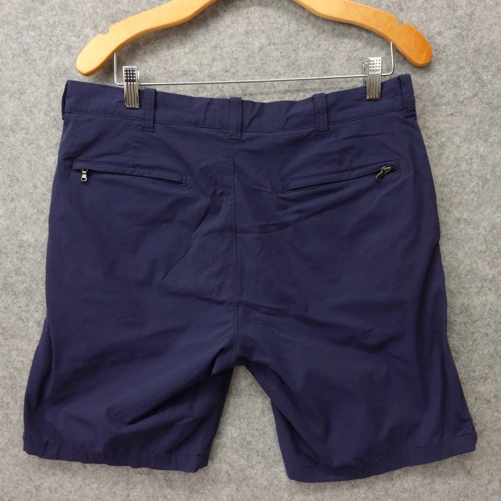 J CREW STRETCH Chino Shorts Mens 33 Navy Blue Golf Performance Tech Utility 34x9